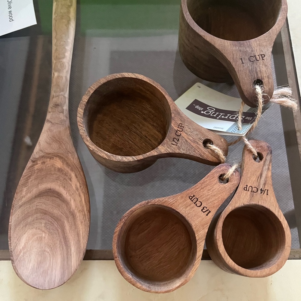 Wooden Measuring Cup and Spoon Set